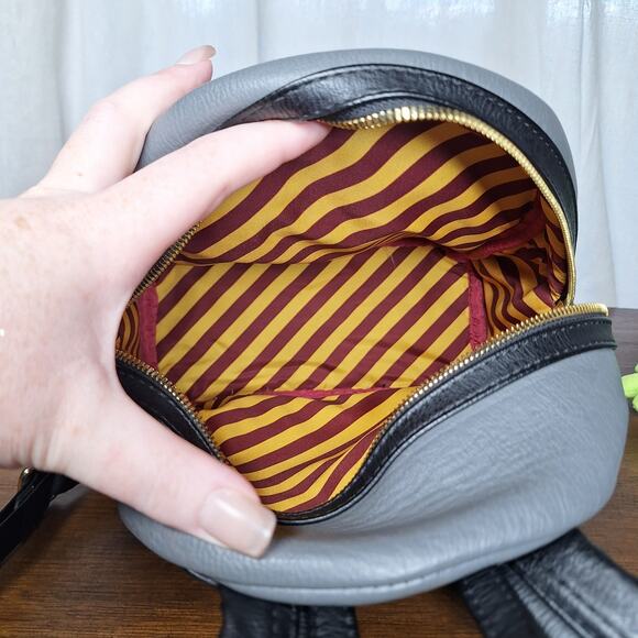 Loungefly Harry Potter House crest griffindor Gray leather backpack wizarding main image 4